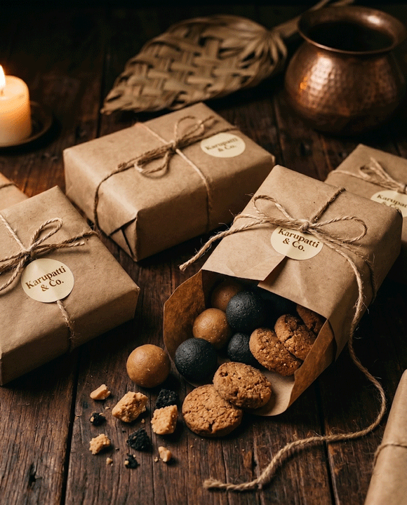 Karupatti & Co. handcrafted packaging