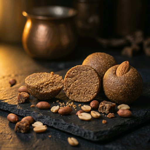 Groundnut sweets made with palm jaggery